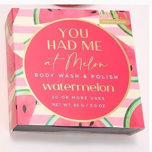 LWYA You Had Me at Melon Body Wash & Polish Sponge Watermelon New